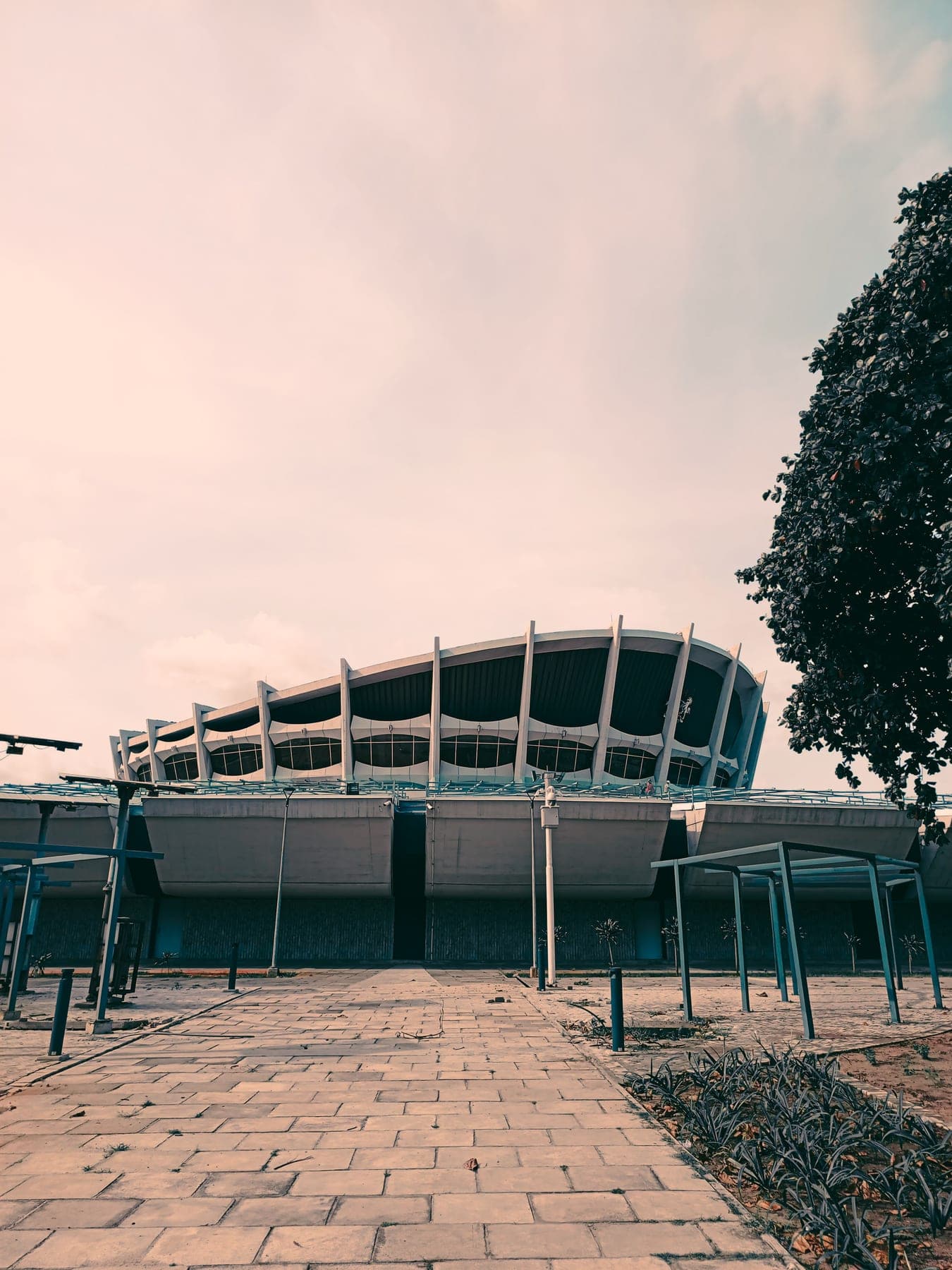 The National Theatre at Iganmu from the forecourt. A place people make a journey for, and the reason footfall is the number.